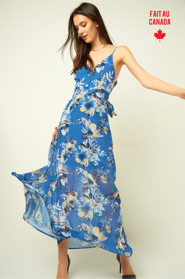 Magasinez la robe fleurie en chiffon de Colori - Shop the floral chiffon dress from Colori