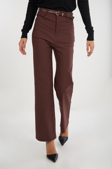 Magasinez le pantalon jambe large avec ceinture de Colori - Shop the wide-leg pants with belt from Colori