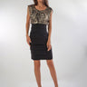 Magasinez la robe ajustée avec haut en chiffon de Colori - Shop the bodycon dress with chiffon top from Colori